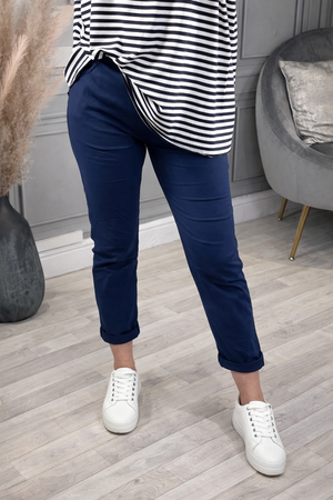 Julia Stretch Magic Trousers 8-22 Navy