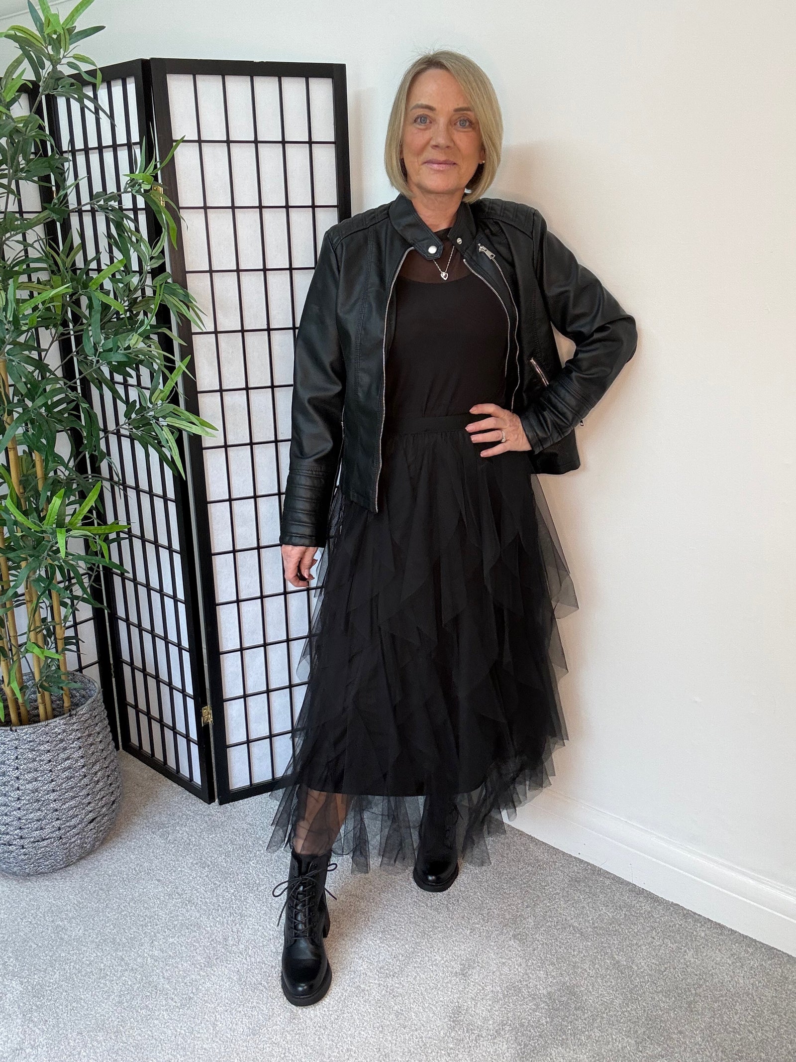 Lori Mesh Tulle Skirt 8-18 Black