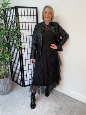 Lori Mesh Tulle Skirt 8-18 Black