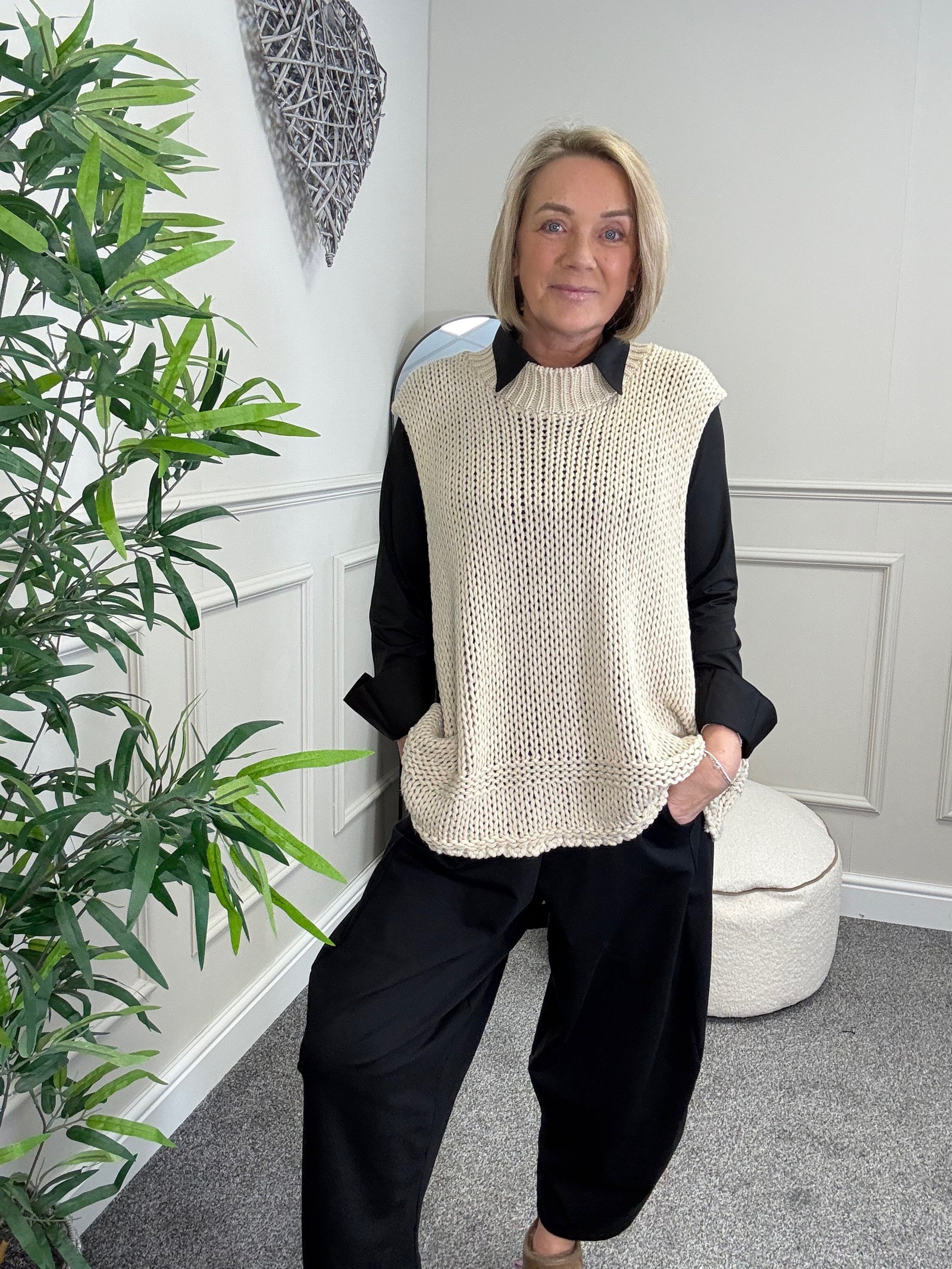 🇬🇧 Evie Knit Tank Top Sand 🇬🇧