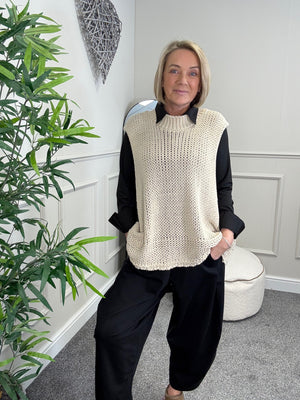 🇬🇧 Evie Knit Tank Top Sand 🇬🇧