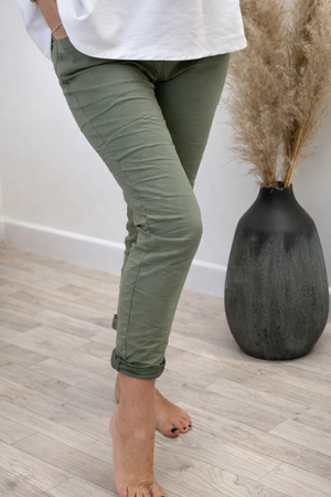 Julia Stretch Magic Trousers 8-22 Khaki