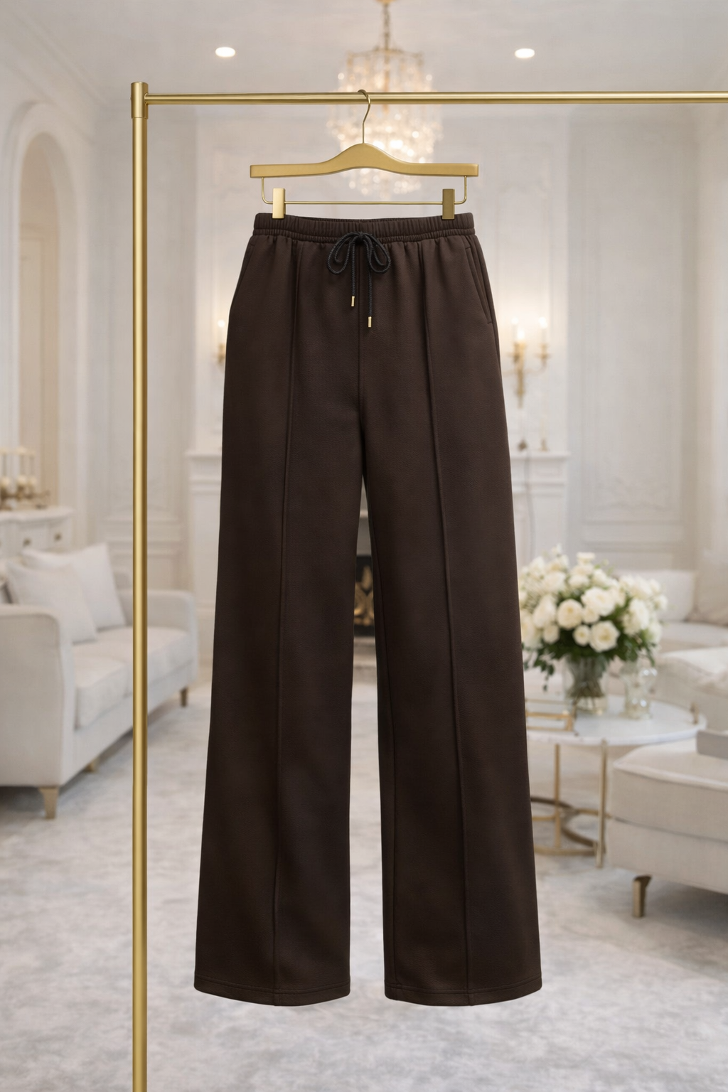 Alexandria Wide Straight Leg Trousers 8-18 Chocolate