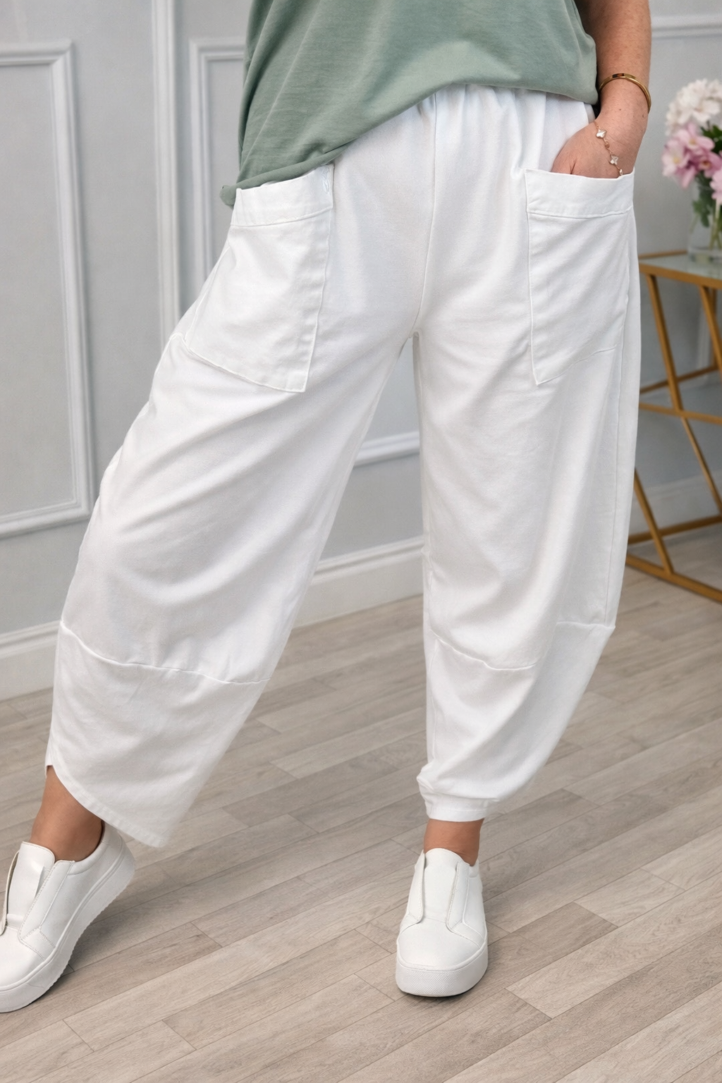 Lauren Cocoon Jogger/Pants 8-20 White