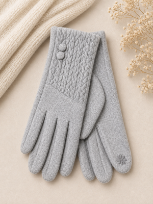 Cable Knit Detail Gloves