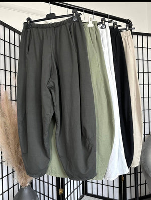 Georgia Barrel Cocoon Trousers / Joggers 8-20 Khaki