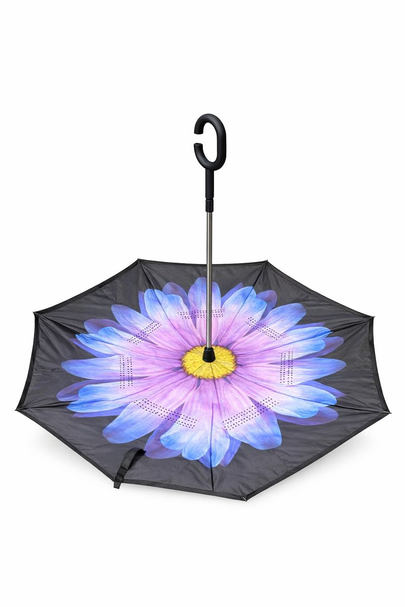 Twilight Daisy Upside Down Umbrella