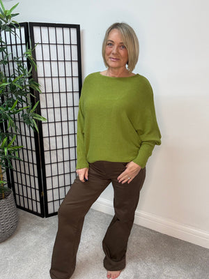 Wren Batwing Jumper 10-18 Olive