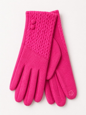 Cable Knit Detail Gloves