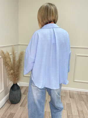 Skylar Oversized Boxy Shirt 10-18 Blue