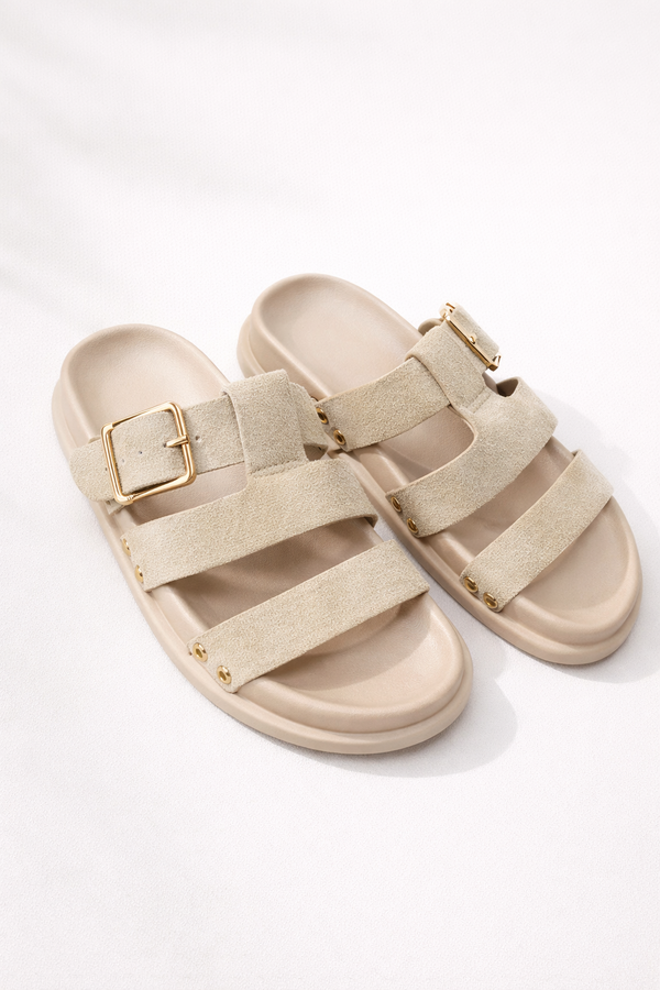 Dana Gladiator Triple Strap Buckle Sliders