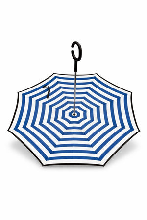 Nautical Stripes Upside Down Umbrella