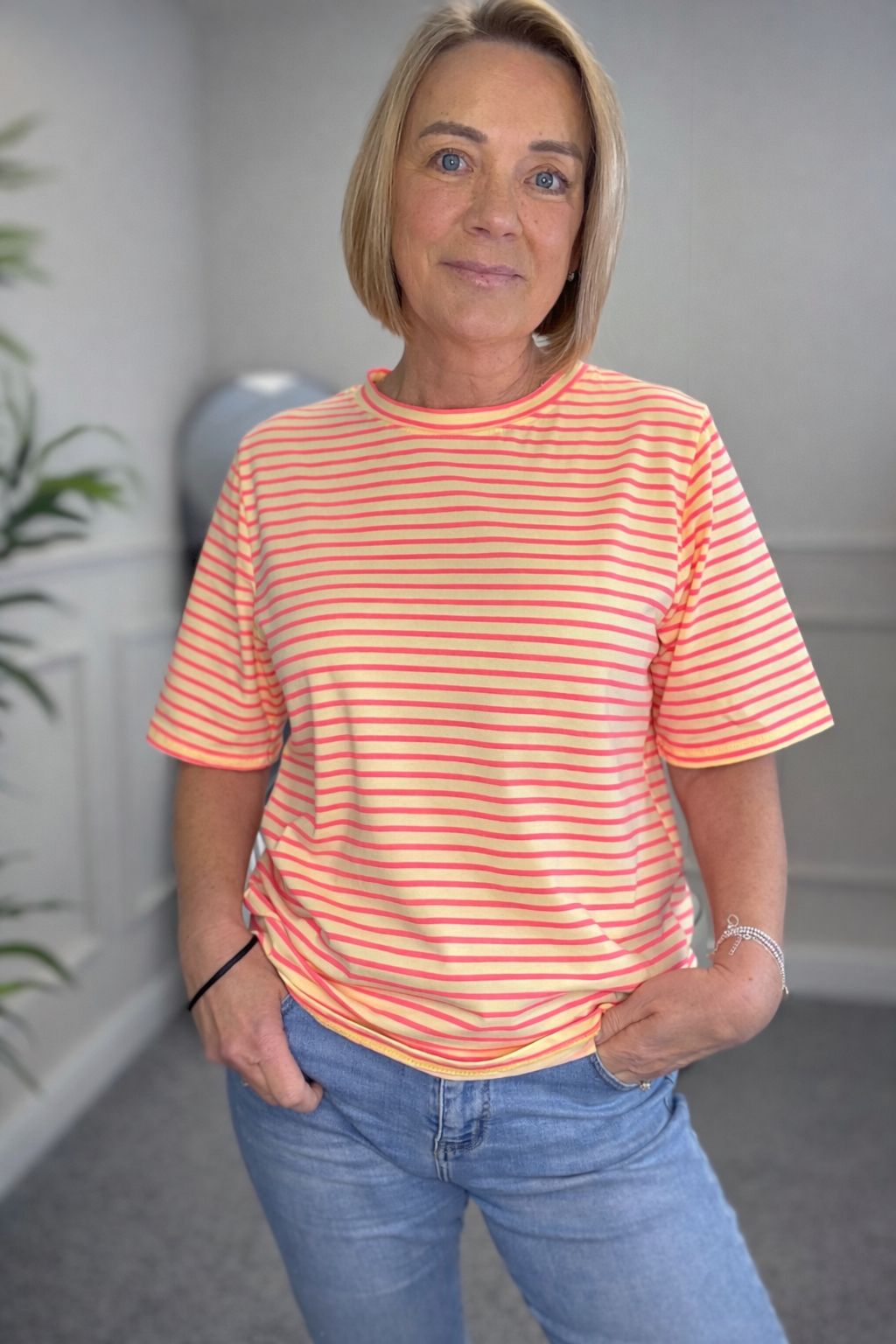 Lina Soft Stripe Cotton T-Shirt  8–16