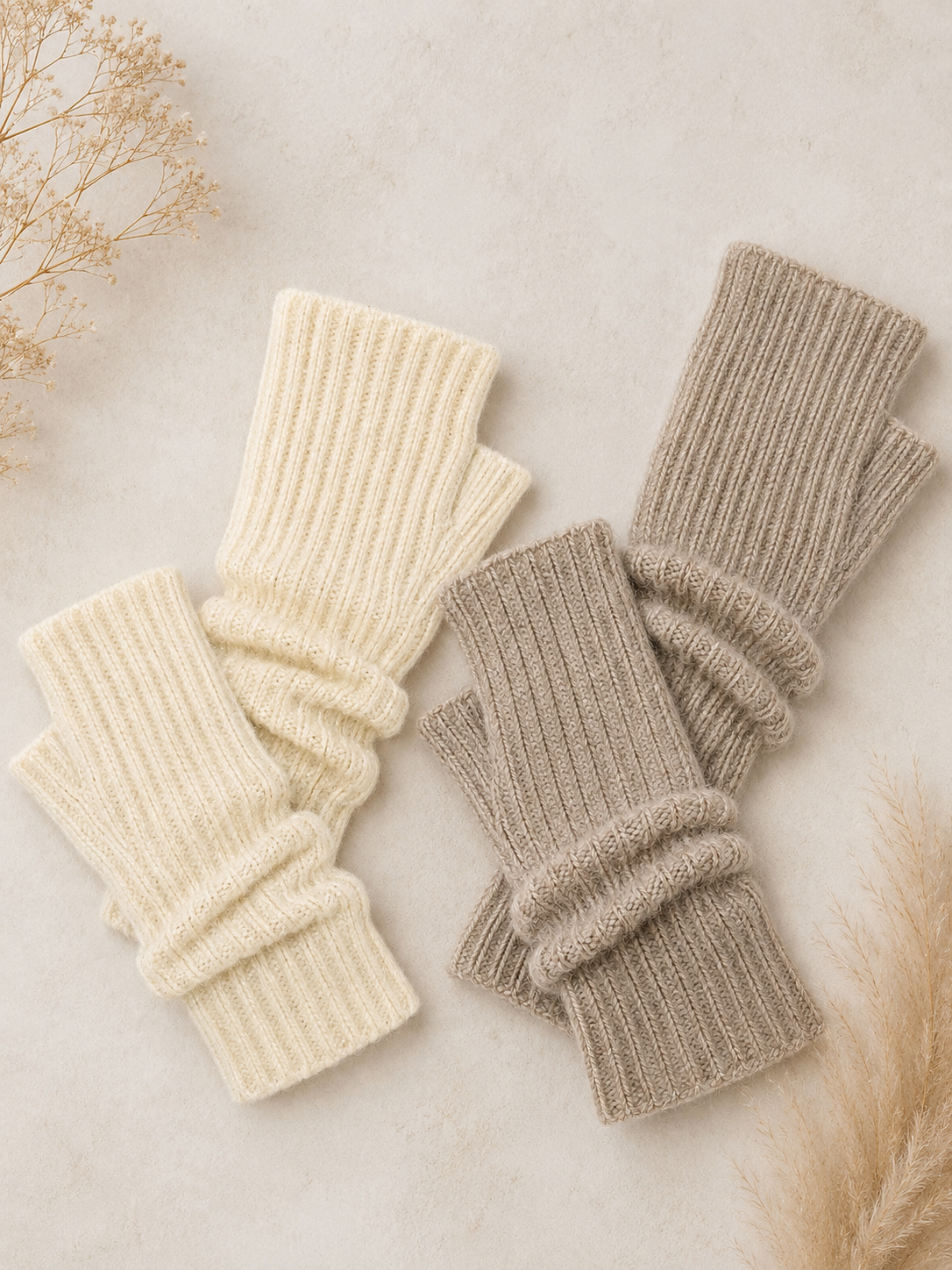 Long Length Fingerless Gloves