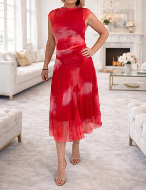Celeste Cloud Mesh Midi Dress 8–14 No Returns on Sale Items