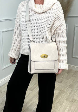 Large Tilly Messenger Crossbody Bag Beige