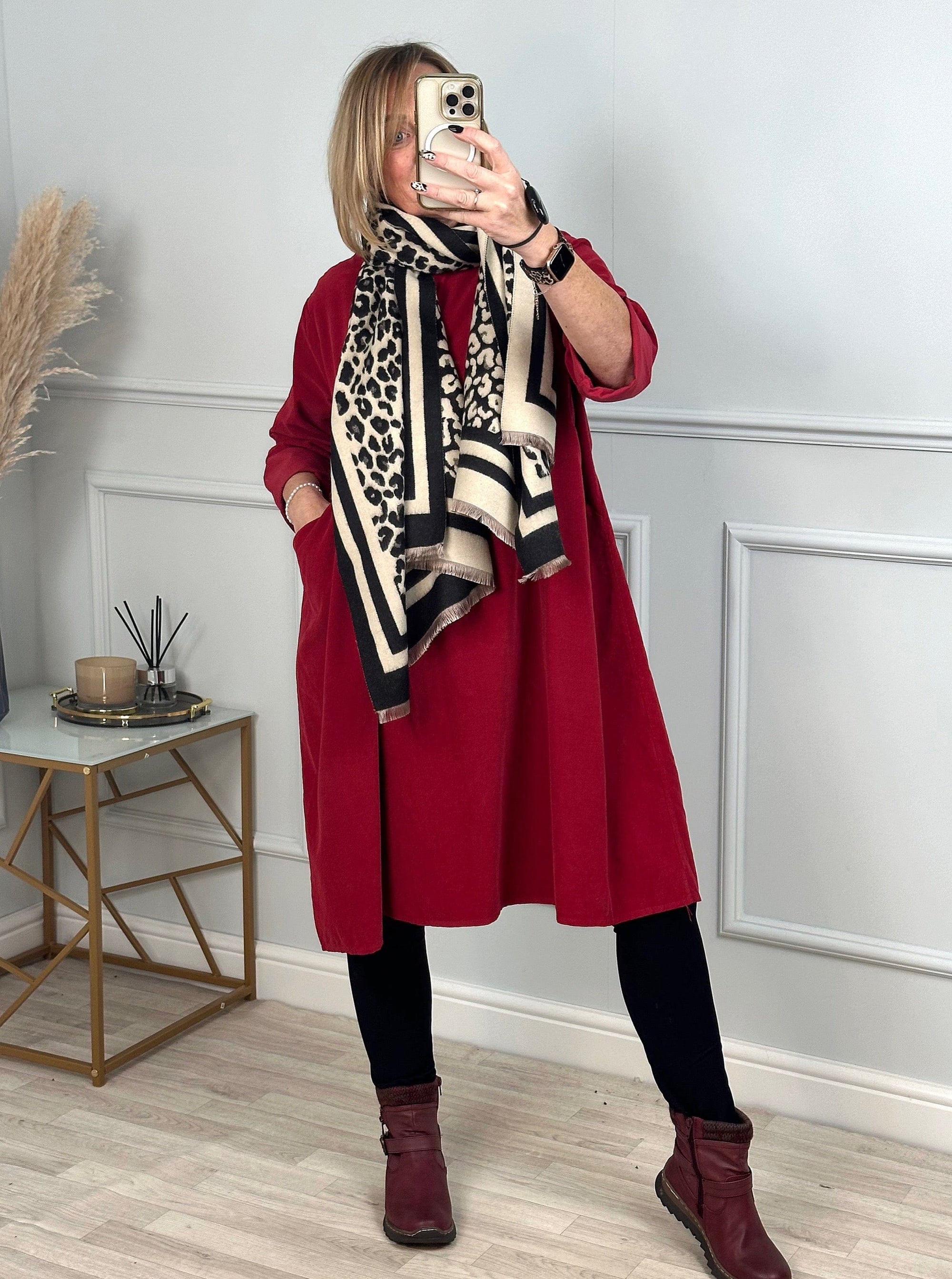 Cashmere mix Leopard Reversible Scarf (5 Colours) - Susie's Boutique