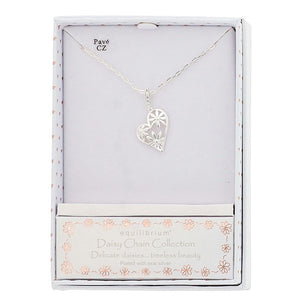 Daisy Heart Pendant Necklace