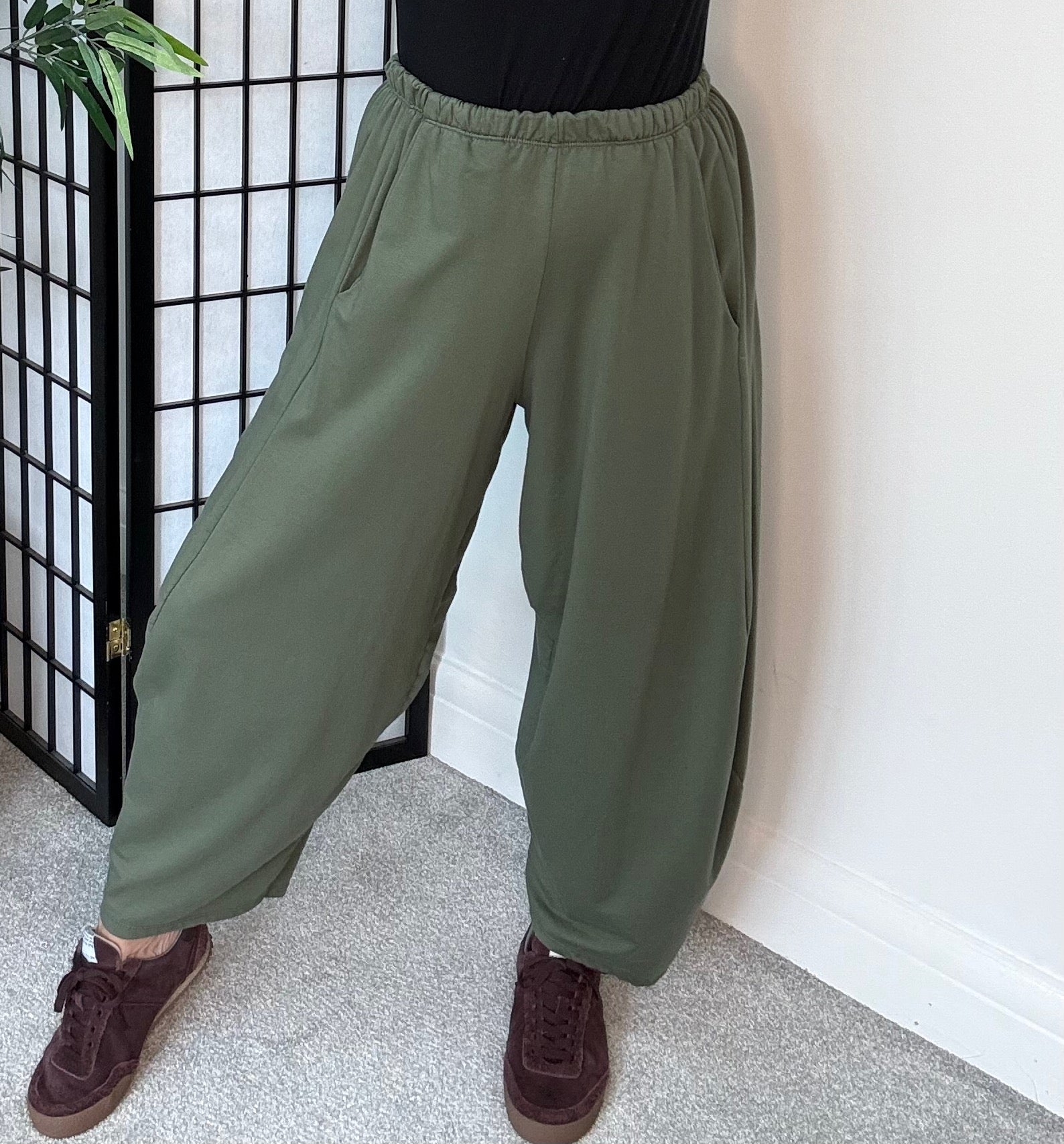 Georgia Barrel Cocoon Trousers / Joggers 8-20 Khaki
