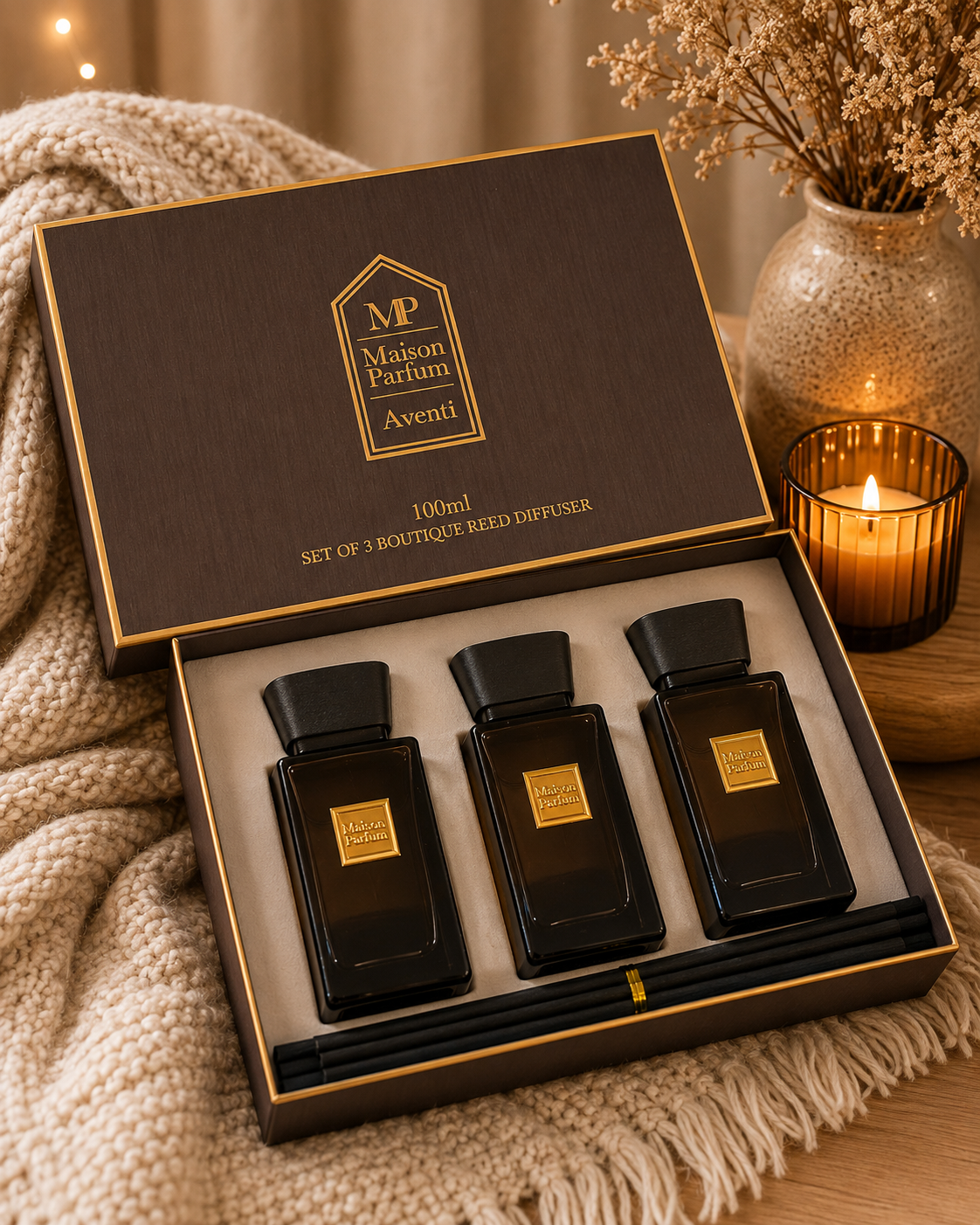 Aventi Reed Diffuser – Gift Set of 3