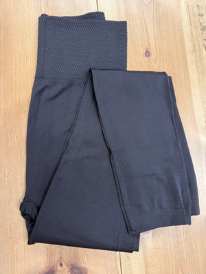 Ultra High Waist Fleece Lined Stretchy Leggings 10-18 Chocolate