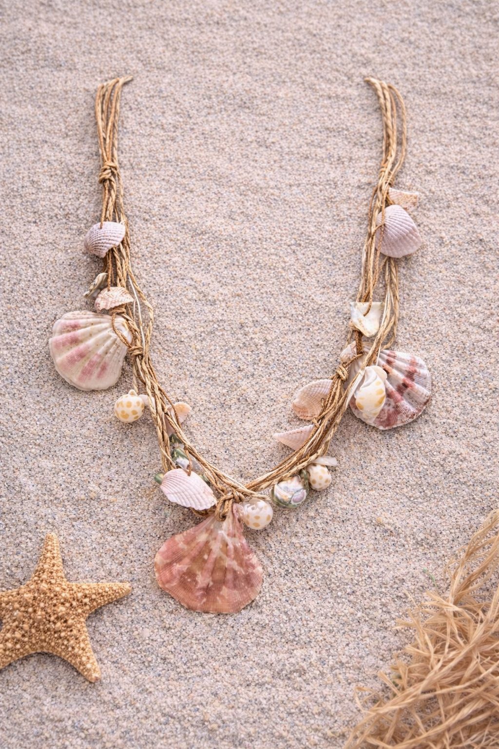 Natural Shell Beaded Boho Necklace