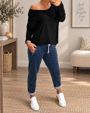 Hallie Scoop Hem Sleeved Top 8-20 more colours