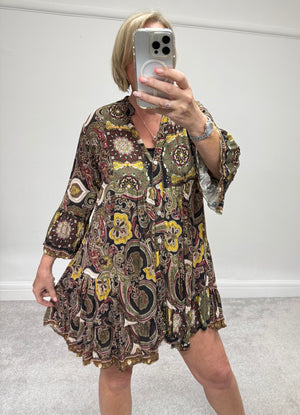 Leah  Boho Tunic Dress Size 10–18 no returns on sale items