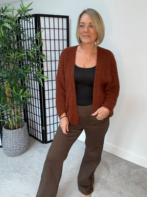 Freya Open Cardigan – Autumn Spice