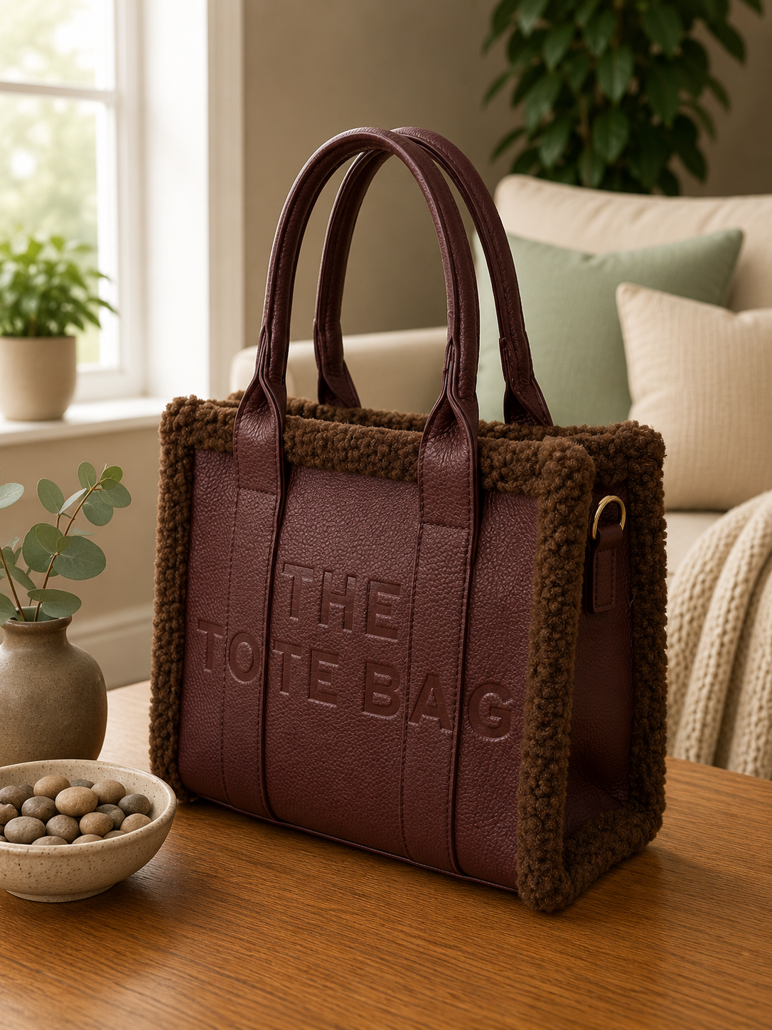 The Teddy Trim Tote Bag ( 6 colours )