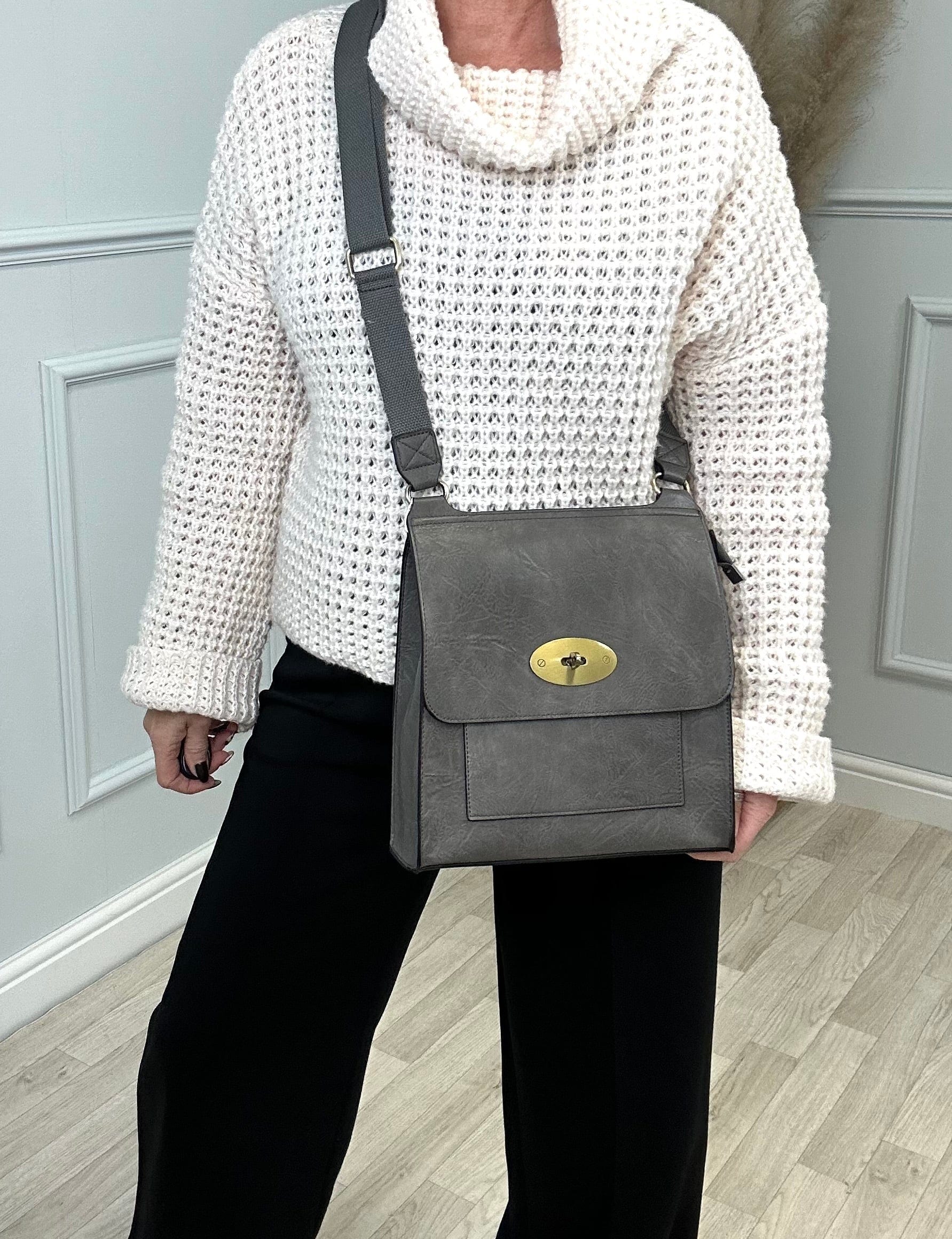 Large Tilly Messenger Crossbody Bag Slate