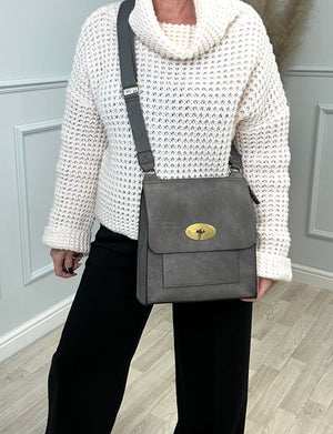 Large Tilly Messenger Crossbody Bag Slate