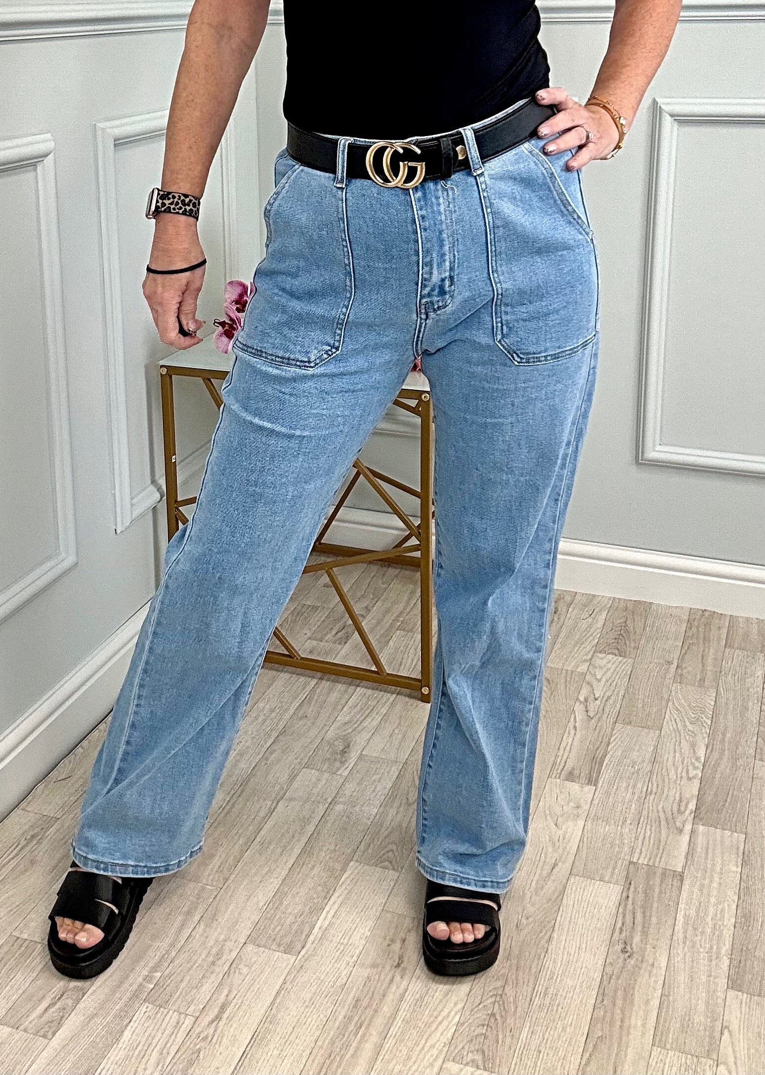 Indie Retro Wide-Leg Utility Jeans 10-20
