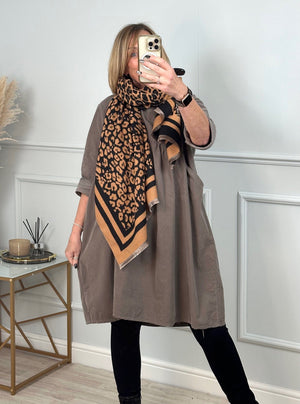 Cashmere mix Leopard Reversible Scarf (5 Colours) - Susie's Boutique