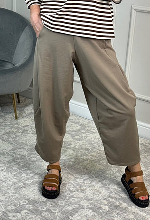 Georgia Barrel Cocoon Trousers / Joggers 8-20 Mocha