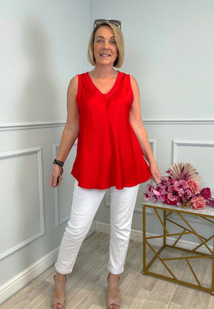 Elsa Satin Front Swing Vest 10-18 NO RETURNS ON SALE ITEMS - Susie's Boutique