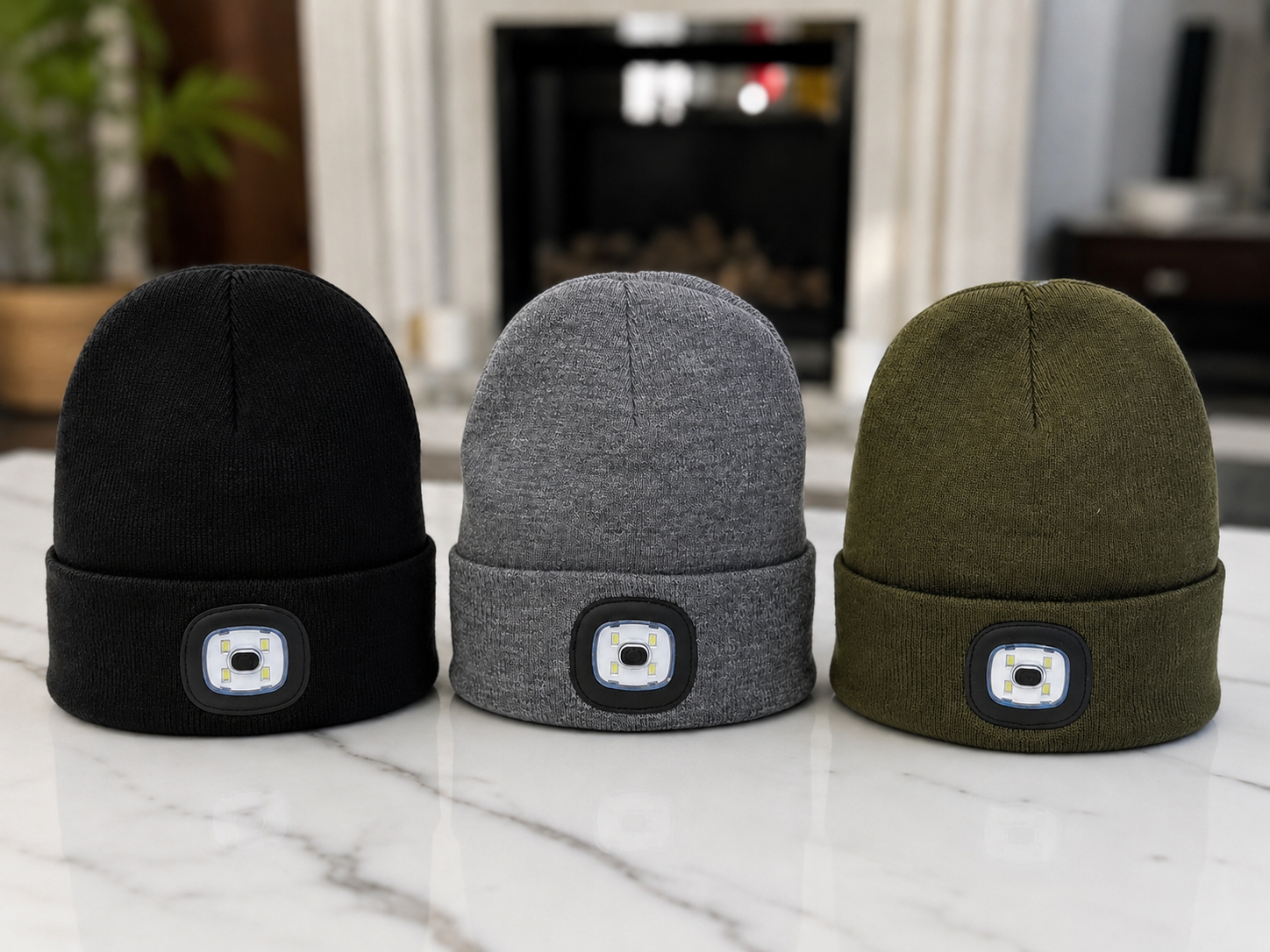LED Lighted Beanie Hat ( 3 Colours)Dog Walking, Night Jogging  etc