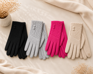 Cable Knit Detail Gloves