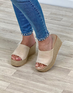 Seraphina Espadrille Platform Wedges – Chic & Comfortable Sand