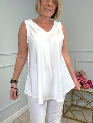 Elsa Satin Front Swing Vest 10-18 NO RETURNS ON SALE ITEMS - Susie's Boutique