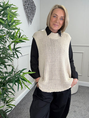 🇬🇧 Evie Knit Tank Top Sand 🇬🇧