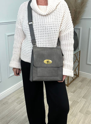 Large Tilly Messenger Crossbody Bag Slate