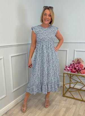 Irina Ditsy Print Midi Dress 8-16