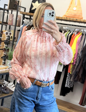 Eliza Floral Sheer Blouse 8-16