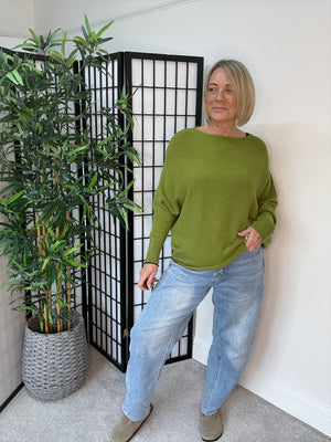 Wren Batwing Jumper 10-18 Olive