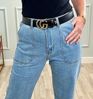 Indie Retro Wide-Leg Utility Jeans 10-20