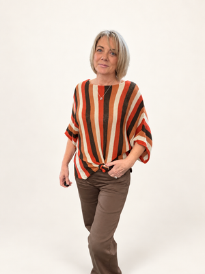 Amber Stripe Jumper - Autumn Spice 🇬🇧