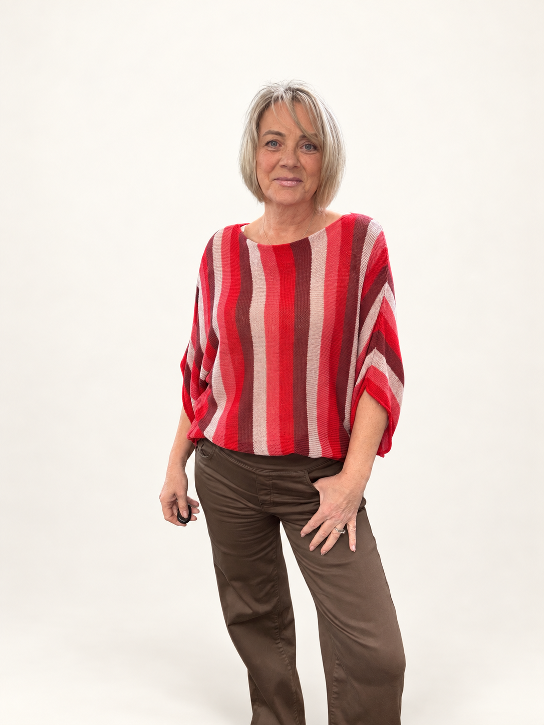 Amber Stripe Jumper - Berry 🇬🇧🇬🇧