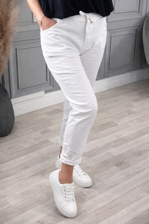 Julia Stretch Magic Trousers  8-22 White