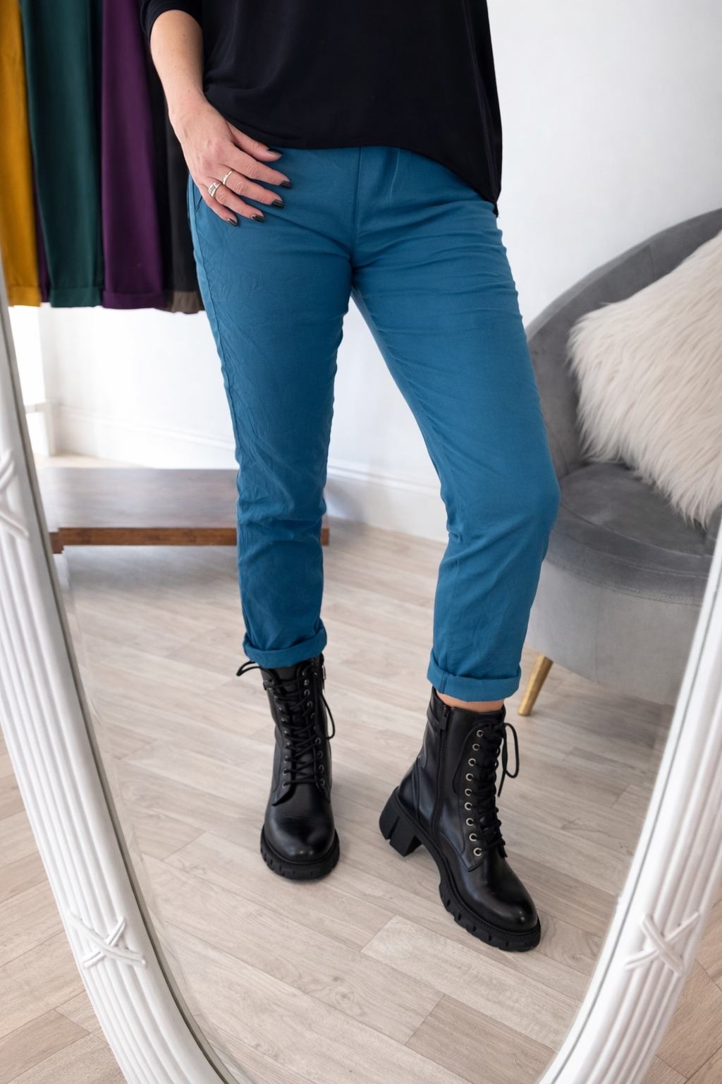 Julia Stretch Magic Trousers 8-22 Teal